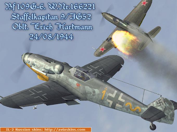 Bf 109G-6 W.Nr.166221 E. Hartmann