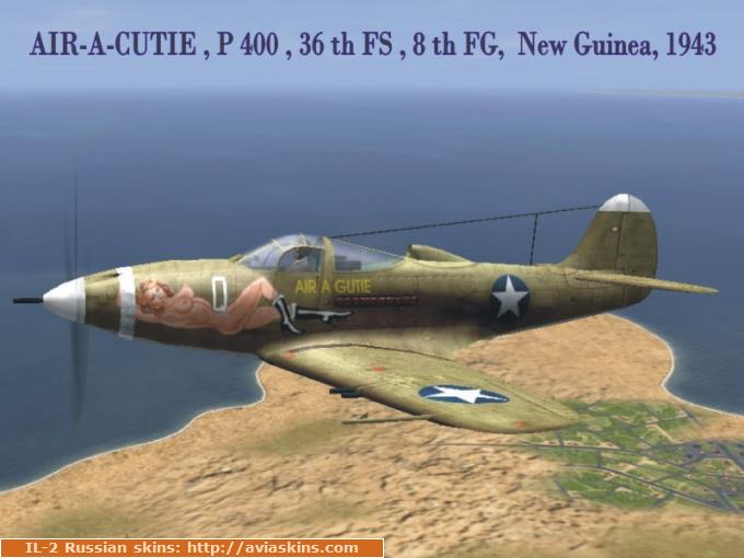 p 400  36th FS  8th FG  Nev Guinea  1943
