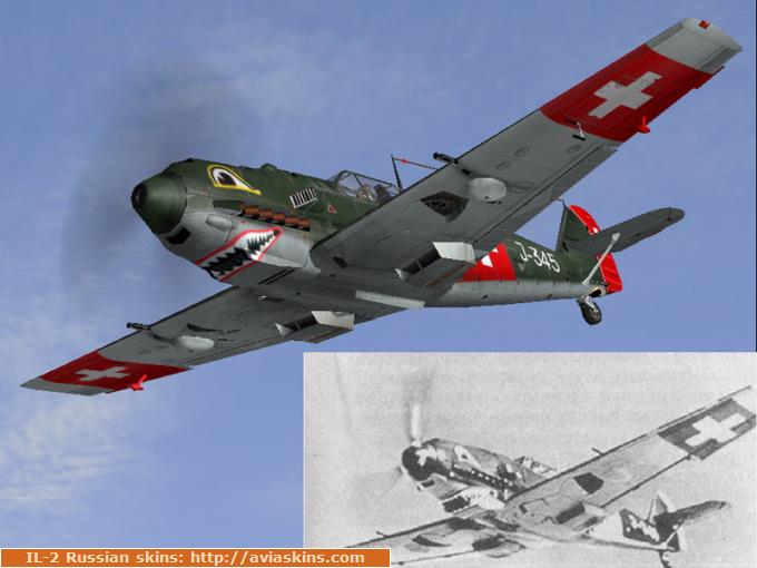 Bf-109E3 of Swiss flieger kompanie 21