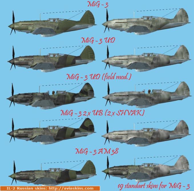 MiG - 3 (2xUB, 2xSHVAK, UD, UD-fied.mod., AM-38)